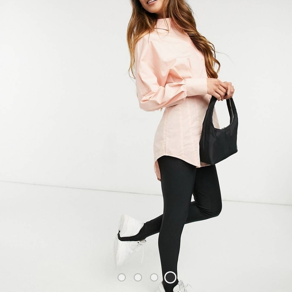 NWT YAS Cinched Button Blouse - Picture 4 of 5